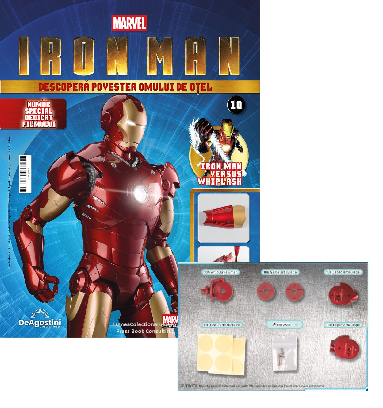Macheta Iron Man - Armura MARK III nr.10, KIT construibil Deagostini