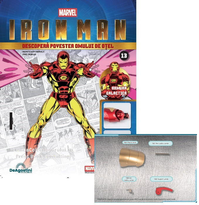 Macheta Iron Man - Armura MARK III nr.13, KIT construibil Deagostini