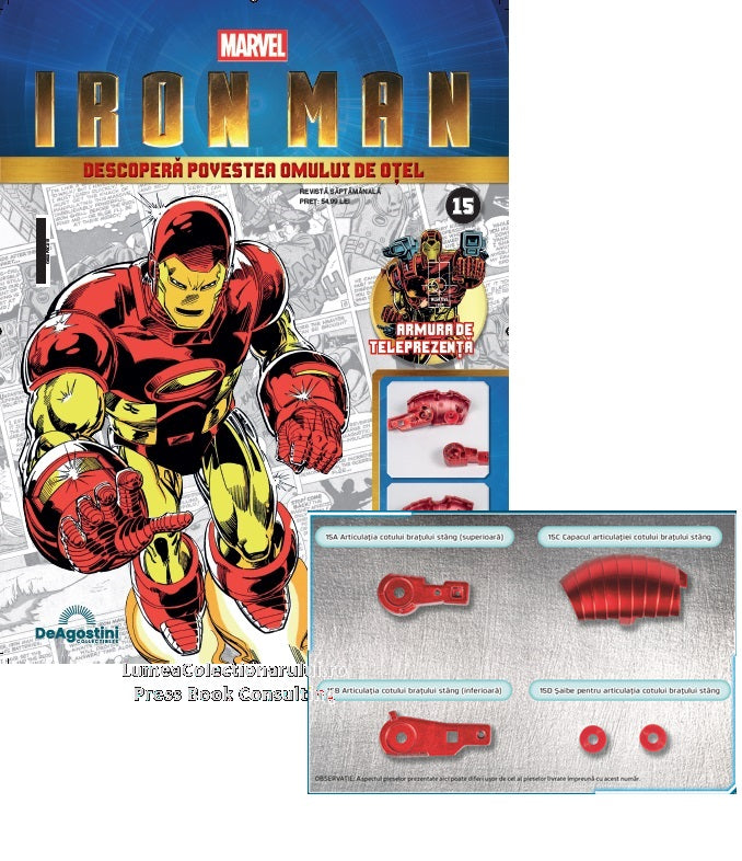 Macheta Iron Man - Armura MARK III nr.15, KIT construibil Deagostini