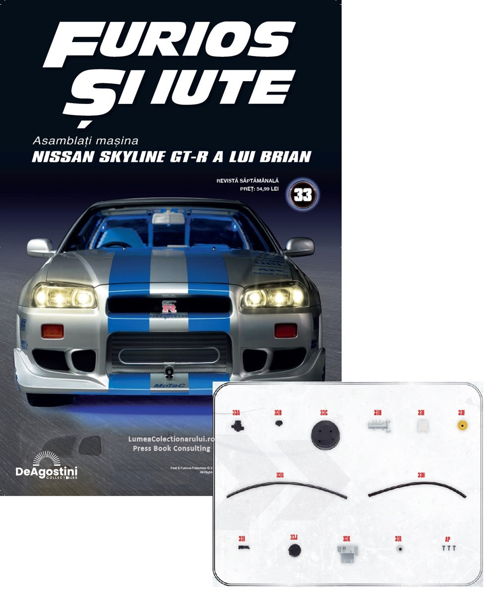 Macheta auto Nissan Skyline GT-R R34 KIT nr.33, scara 1:8 Deagostini