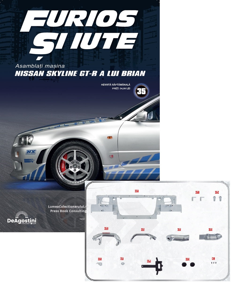 Macheta auto Nissan Skyline GT-R R34 KIT nr.35, scara 1:8 Deagostini