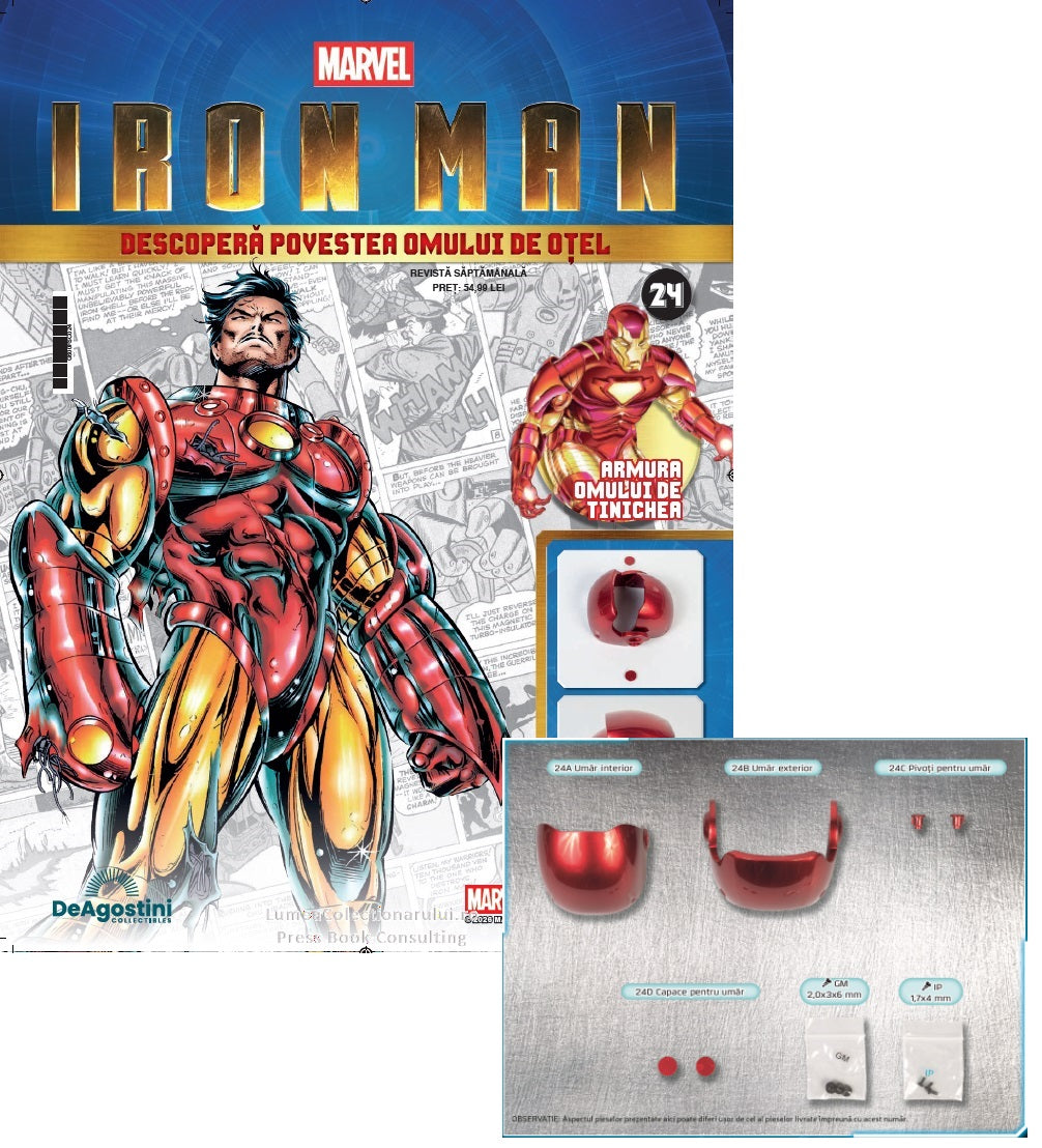 Macheta Iron Man - Armura MARK III nr.24, KIT construibil Deagostini