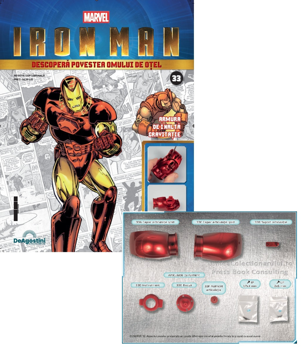 Macheta Iron Man - Armura MARK III nr.33, KIT construibil Deagostini