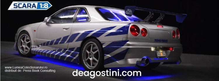 Colectia Nissan Skyline GT-R R34 Fast&Furious KIT scara 1:8, Deagostini