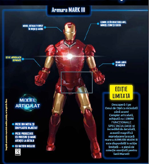 Colectia Iron Man - Armura MARK III, Kit construibil Deagostini