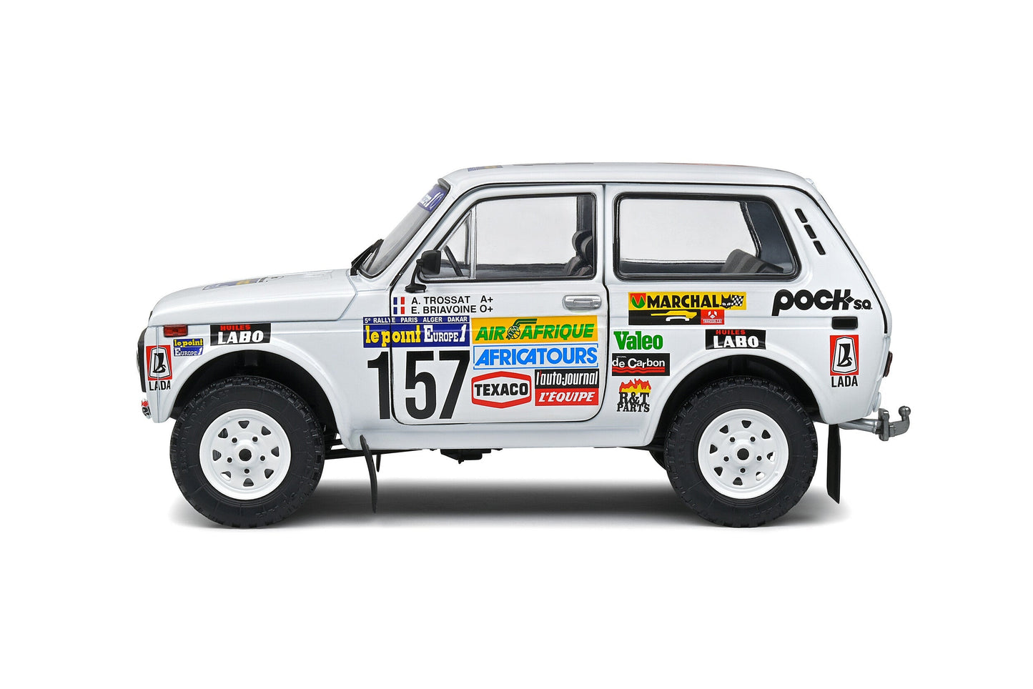 Macheta auto Lada Niva  Paris Dakar 1983 #157 1:18 Solido