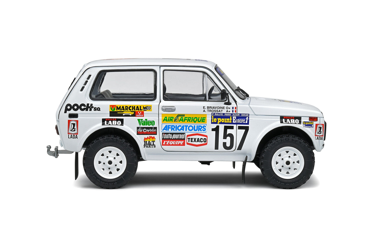 Macheta auto Lada Niva  Paris Dakar 1983 #157 1:18 Solido