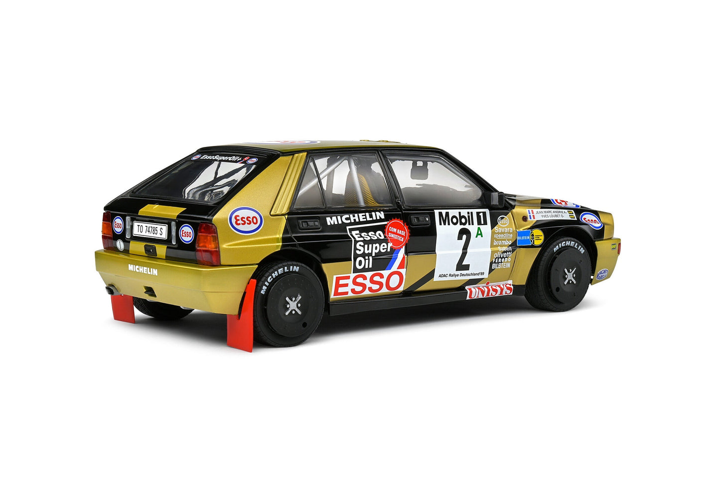 Macheta auto Lancia Delta HF Integrale ADAC Rally Deutschland  #2 Y.Loubet  J.M.Andrie (1989 ) 1:18 Solido