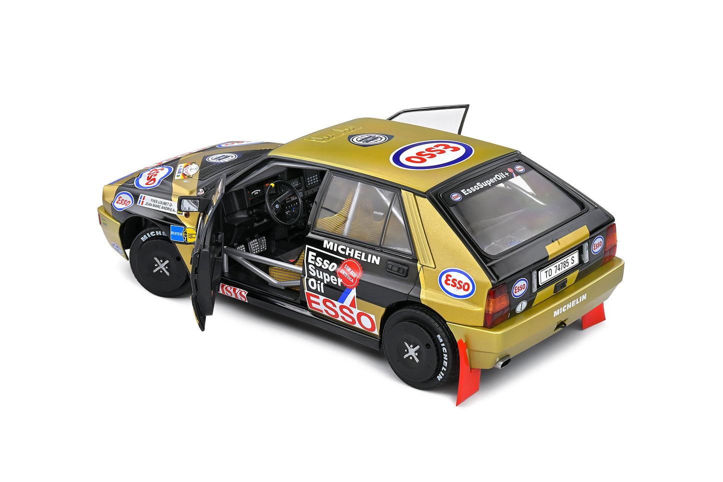 Macheta auto Lancia Delta HF Integrale ADAC Rally Deutschland  #2 Y.Loubet  J.M.Andrie (1989 ) 1:18 Solido