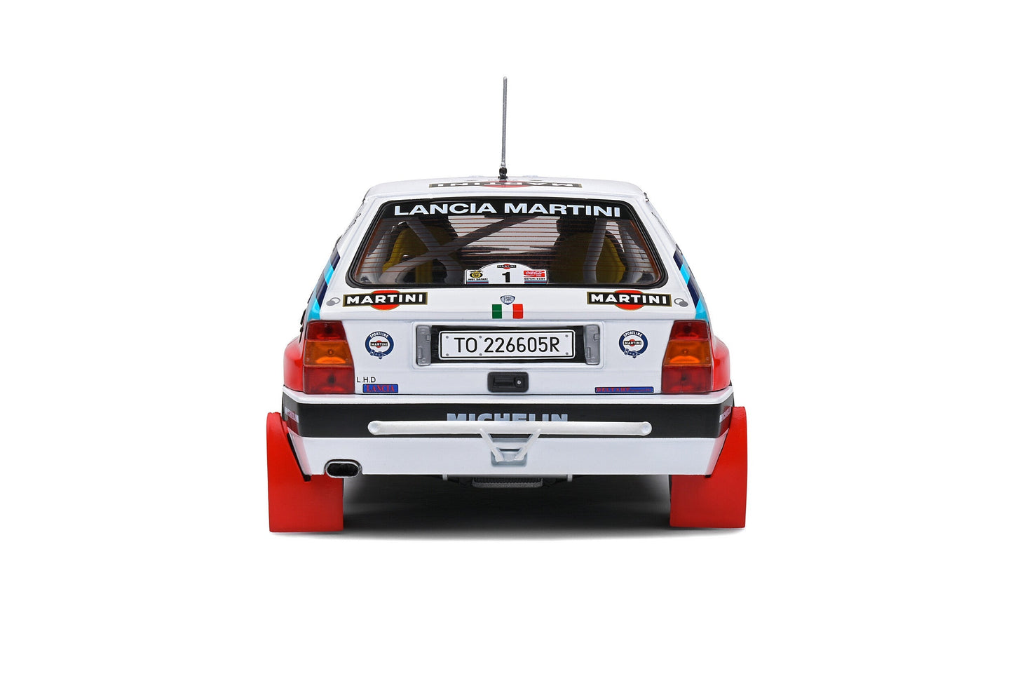 Macheta auto Lancia Delta HF Integrale – Safari Rally Kenya – 1991 – #1 Recalde  Christie 1:18 Solido