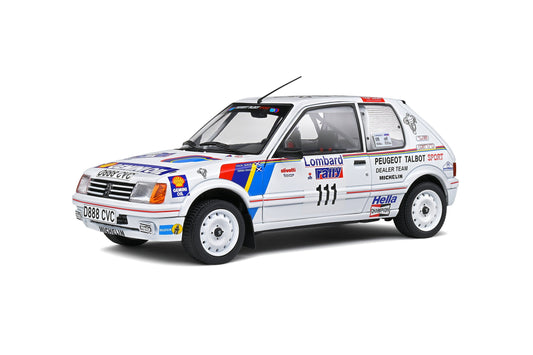 Macheta auto Peugeot 205 GTI Lombard RAC Rally 1988  #11 C.McRae  D.Ringer 1:18 Solido