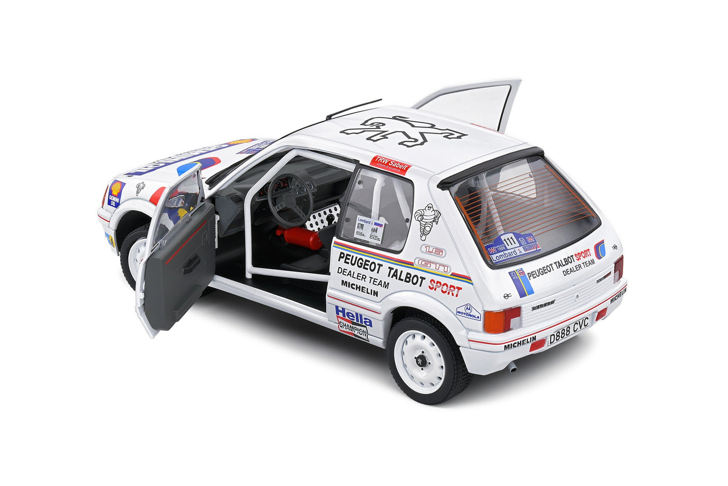 Macheta auto Peugeot 205 GTI Lombard RAC Rally 1988  #11 C.McRae  D.Ringer 1:18 Solido