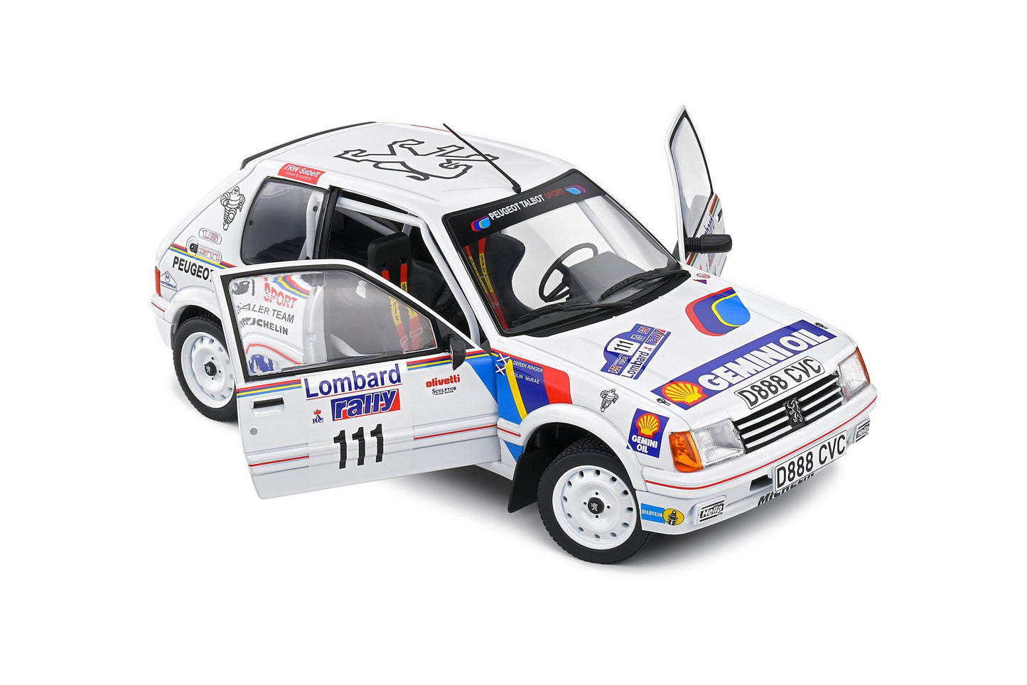 Macheta auto Peugeot 205 GTI Lombard RAC Rally 1988  #11 C.McRae  D.Ringer 1:18 Solido