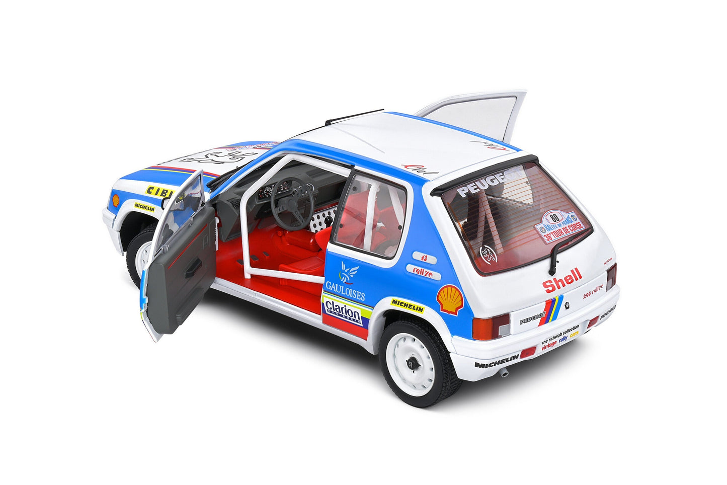 Macheta auto Peugeot 205 Rallye 1.9L SCHWAB COLLECTION 1990 1:18 Solido