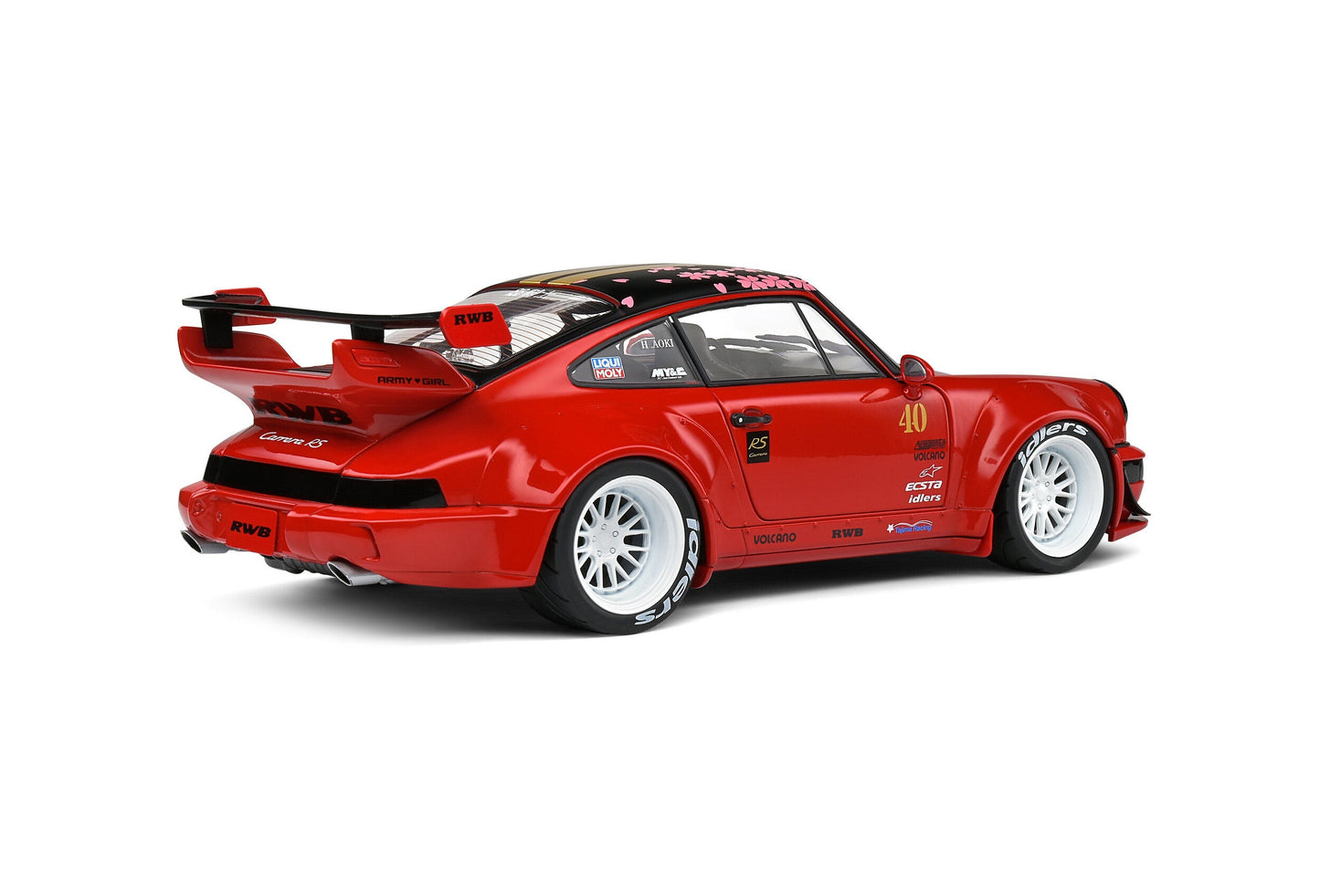 Macheta auto Porsche RWB Bodykit RWB Red Sakura (2021) 1:18 Solido