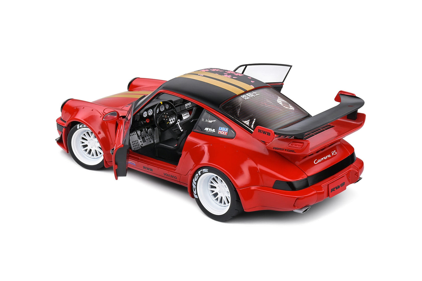 Macheta auto Porsche RWB Bodykit RWB Red Sakura (2021) 1:18 Solido