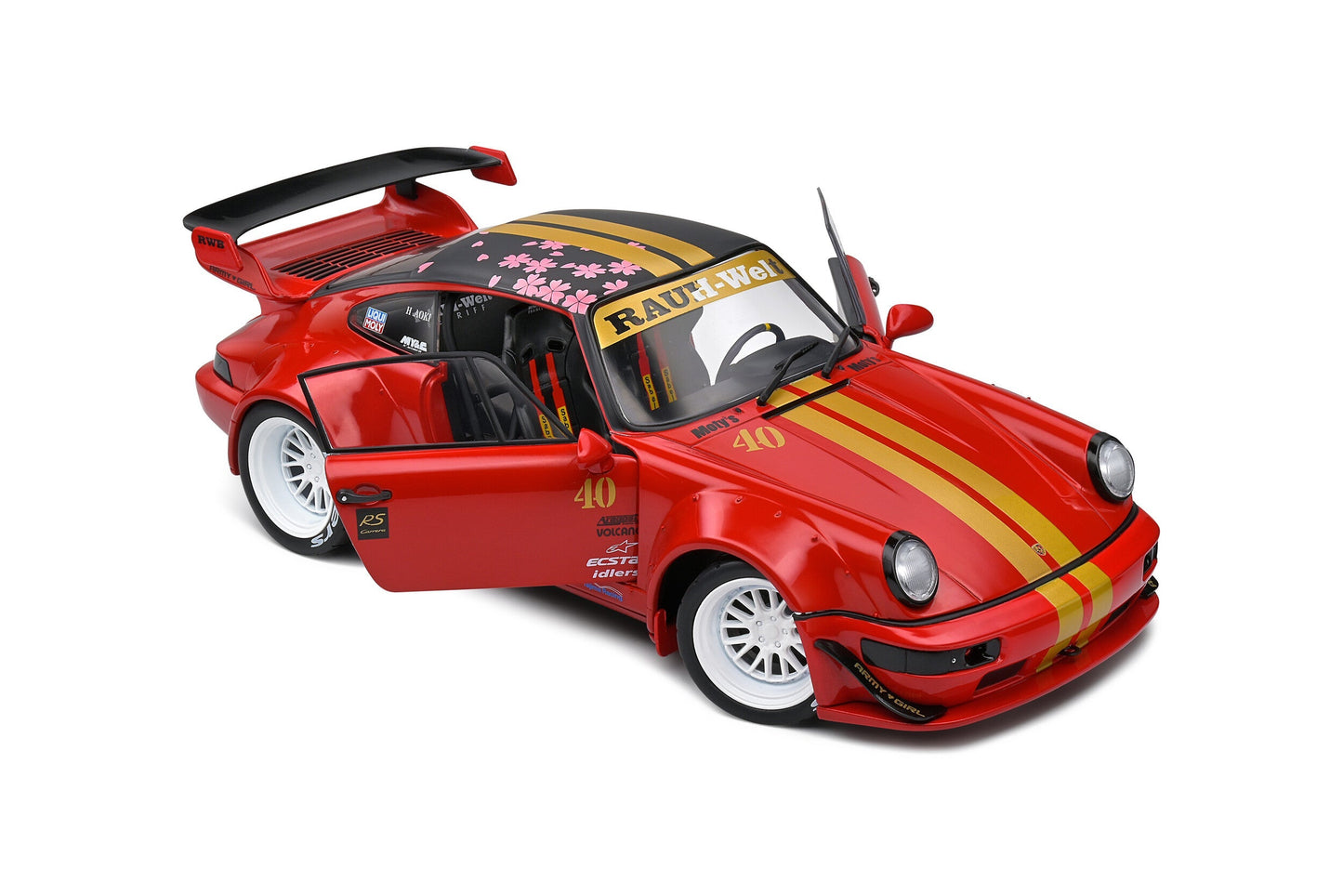 Macheta auto Porsche RWB Bodykit RWB Red Sakura (2021) 1:18 Solido