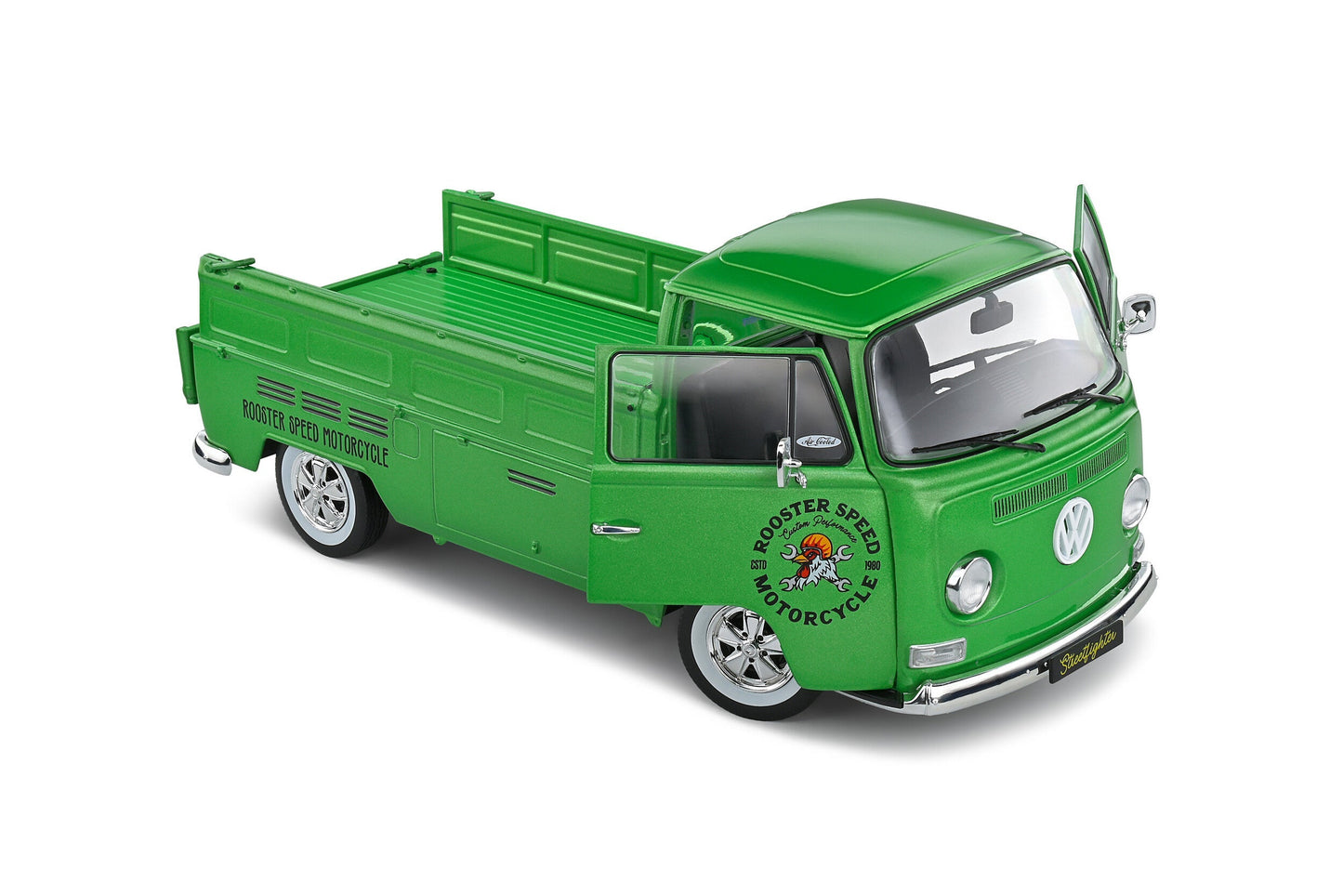 Macheta auto Volkswagen T2 Pick-Up Green Custom (1968) 1:18 Solido