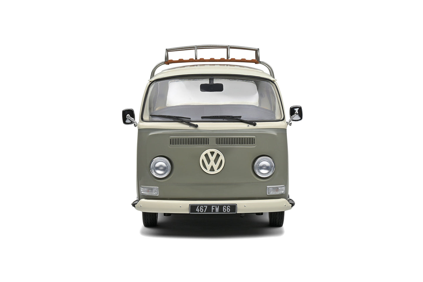 Macheta auto Volkswagen T2 Pick-Up – Gray  White (1968) 1:18 Solido