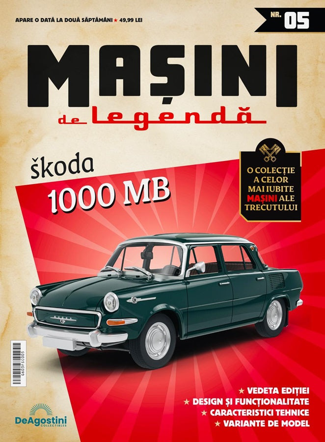 Macheta auto Skoda 1000 MB Nr.5 1968, 1:43 Masini de Legenda DeAgostini