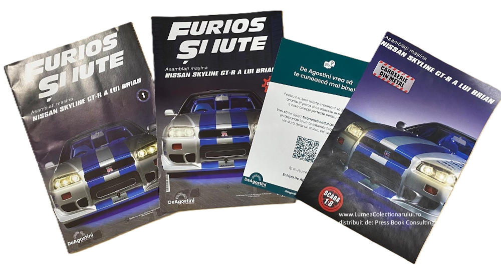 Macheta auto Nissan Skyline GT-R R34 KIT nr.1, scara 1:8 Deagostini