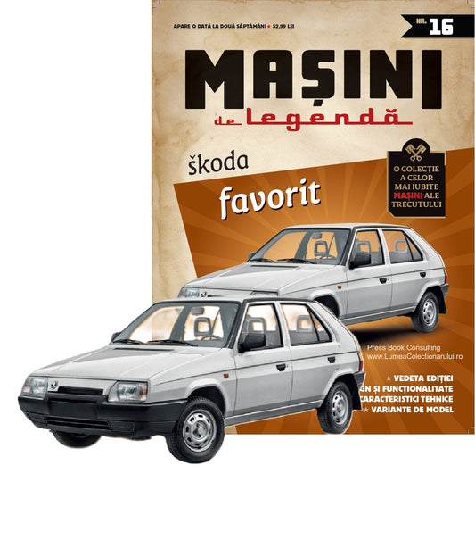 Macheta auto Skoda Favorit Nr.16, 1:43 Masini de Legenda DeAgostini