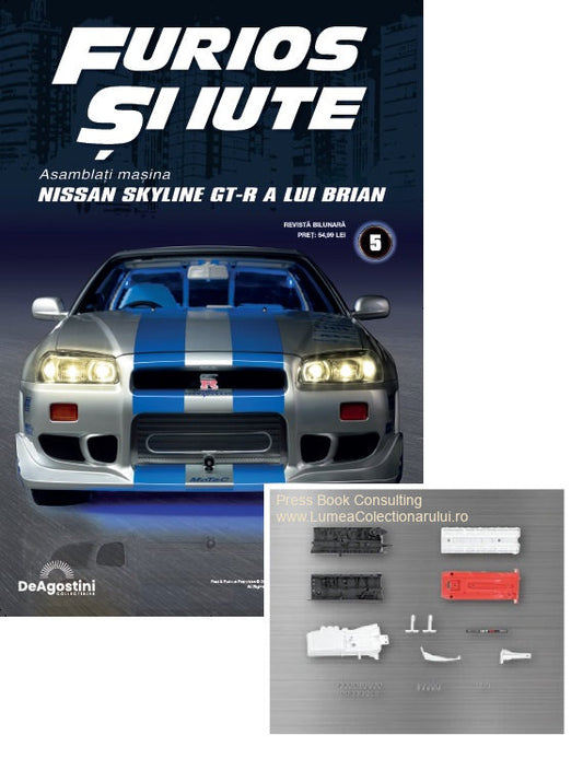 Macheta auto Nissan Skyline GT-R R34 KIT nr.5, scara 1:8 Deagostini