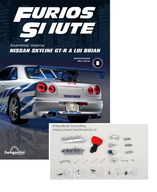 Macheta auto Nissan Skyline GT-R R34 KIT nr.6, scara 1:8 Deagostini