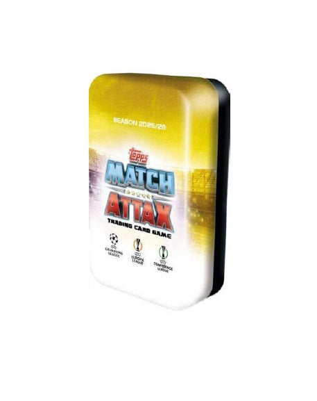 Topps Card Cutie metal mare MegaTin yellow3 Match Attax UEFA 2025/26