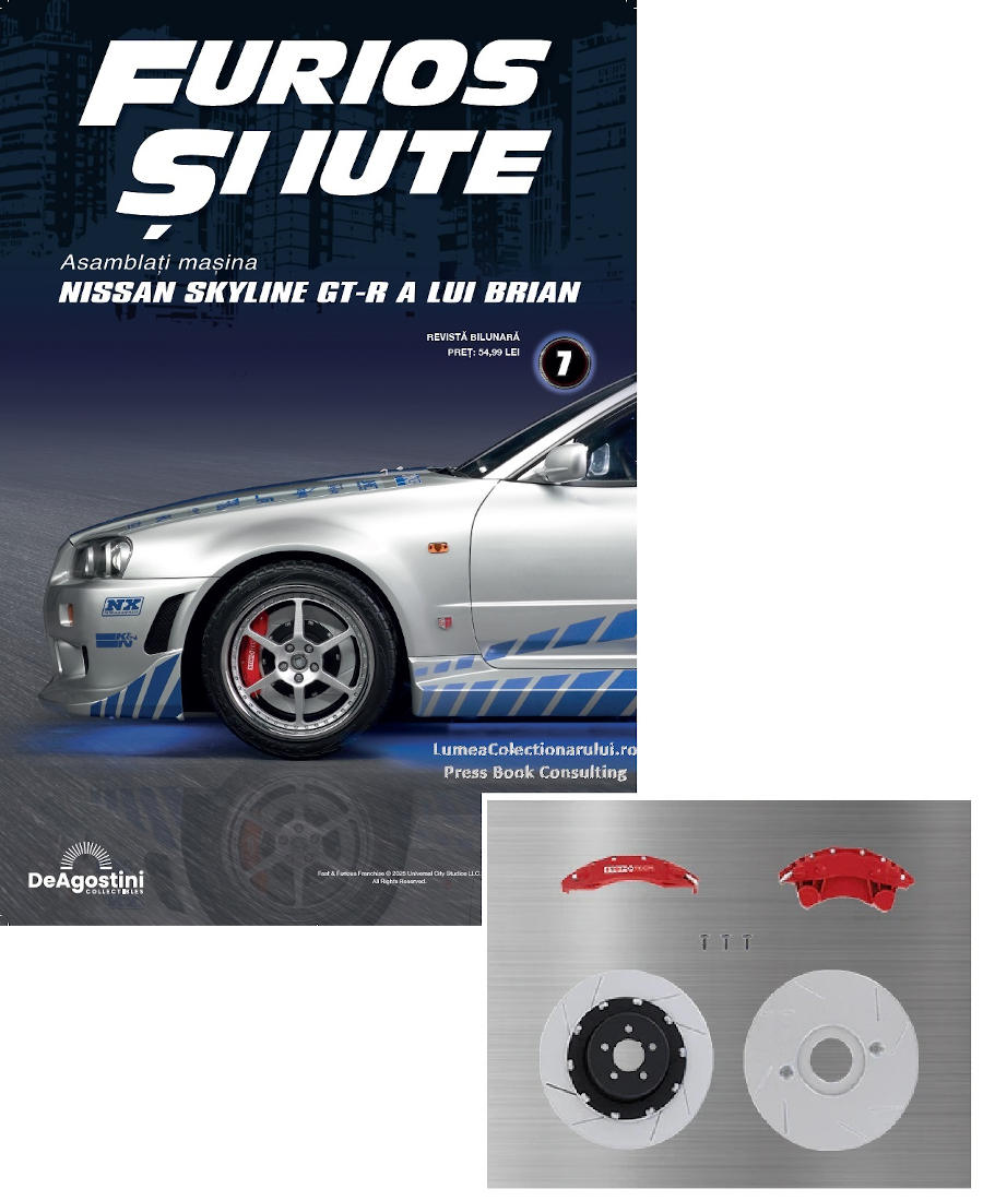 Macheta auto Nissan Skyline GT-R R34 KIT nr.7, scara 1:8 Deagostini