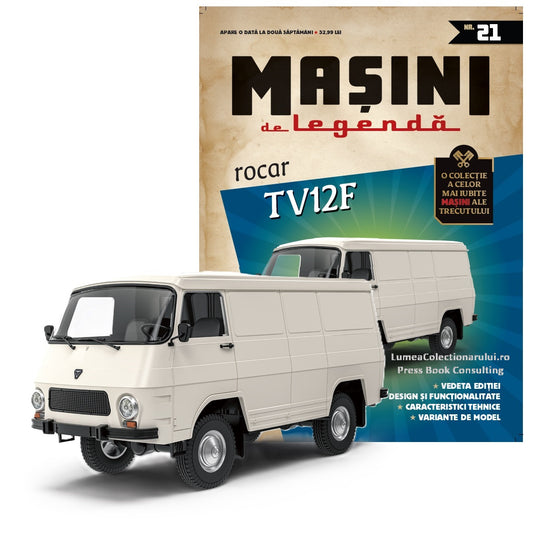 Macheta auto Rocar TV 12F Nr.21, 1:43 Masini de Legenda DeAgostini