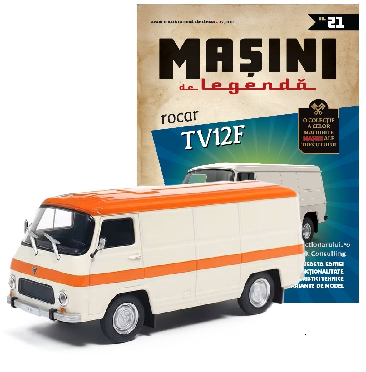 Macheta auto Rocar TV 12F Nr.21, 1:43 Masini de Legenda DeAgostini