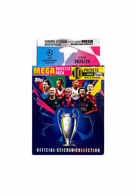 Topps Stickere Mega Booster Pack UEFA Champions League 2025/26