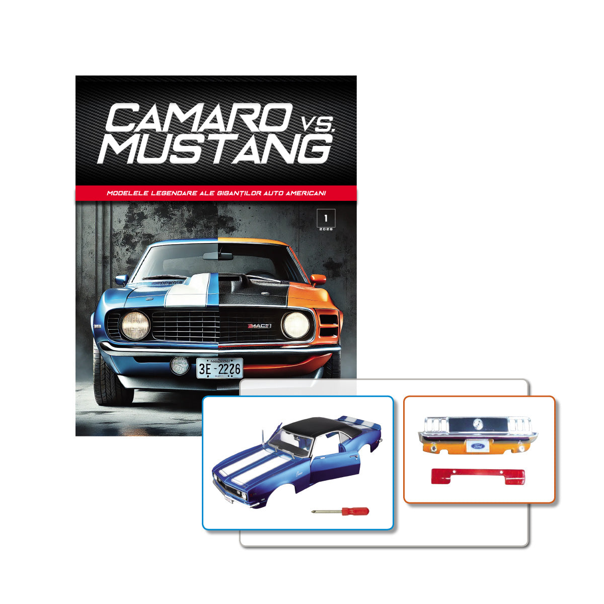 Macheta auto Camaro vs Mustang KIT nr.1, scara 1:18 Maisto
