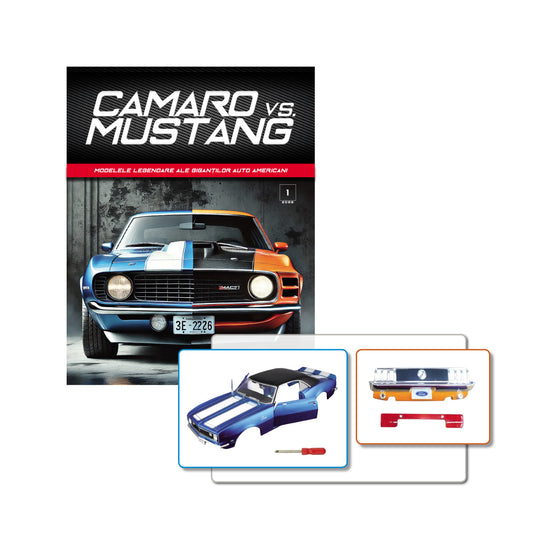 Macheta auto Camaro vs Mustang KIT nr.1, scara 1:18 Maisto