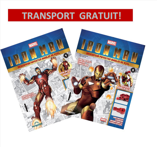 Pack 2 Nr.4-5 Macheta Iron Man - Armura MARK III, KIT construibil Deagostini