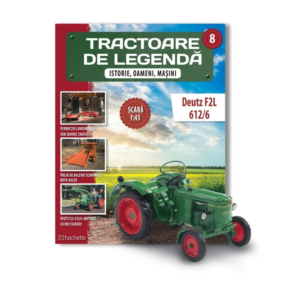 Macheta tractor DEUTZ F2L 612/6 - Germania nr.8, scara 1:43 Hachette