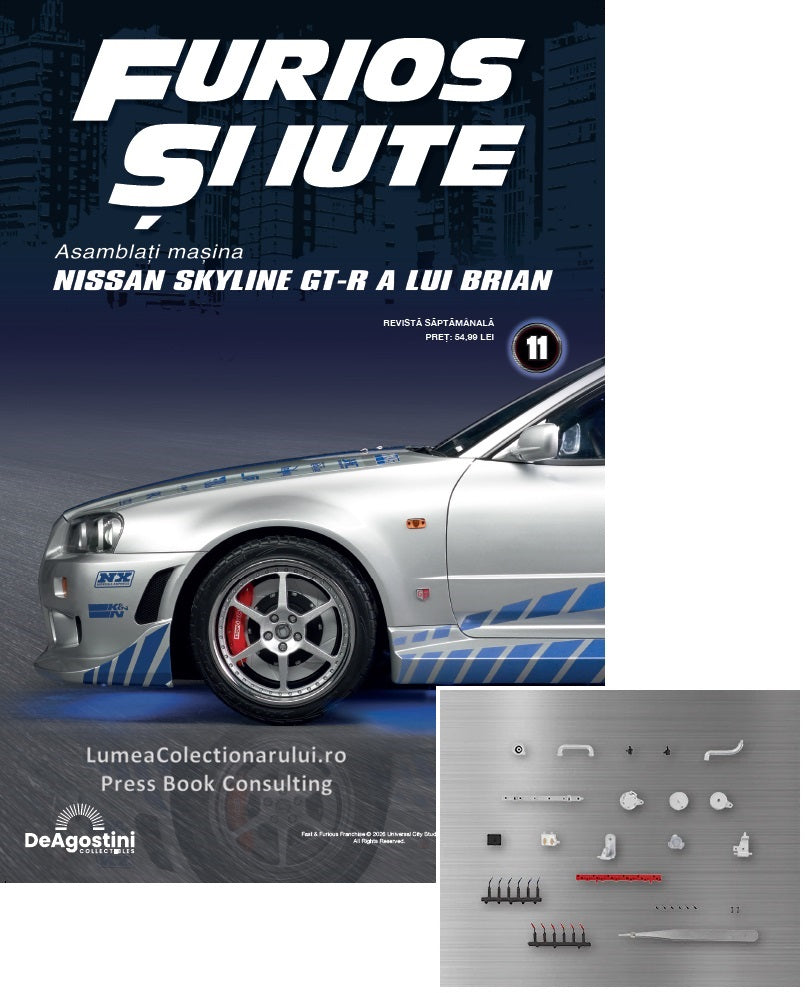 Macheta auto Nissan Skyline GT-R R34 KIT nr.11, scara 1:8 Deagostini