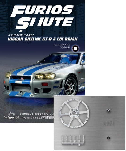 Macheta auto Nissan Skyline GT-R R34 KIT nr.16, scara 1:8 Deagostini