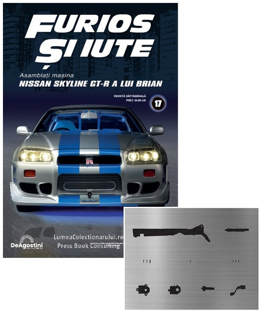 Macheta auto Nissan Skyline GT-R R34 KIT nr.17, scara 1:8 Deagostini