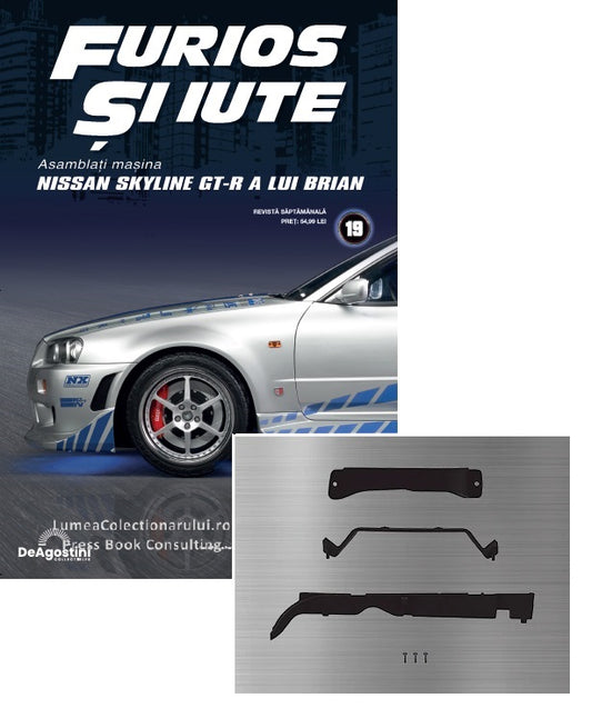 Macheta auto Nissan Skyline GT-R R34 KIT nr.19, scara 1:8 Deagostini