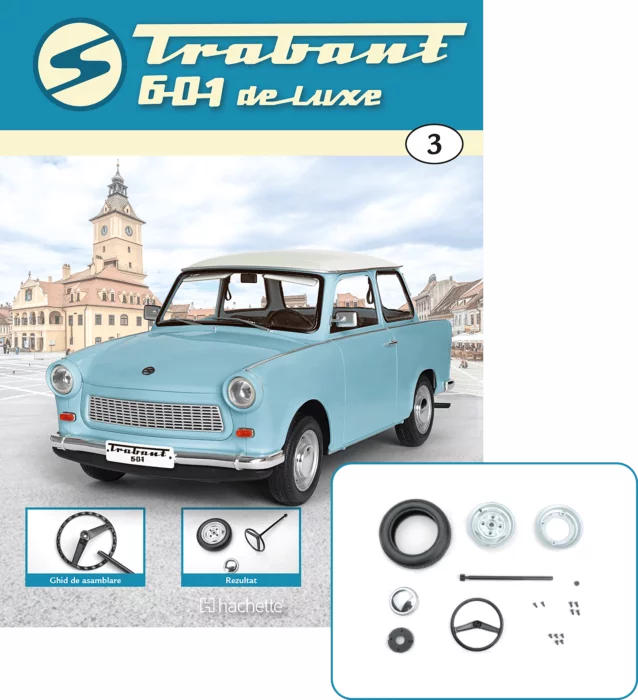 Macheta auto Trabant 601 de Luxe KIT nr.3, scara 1:8 Hachette