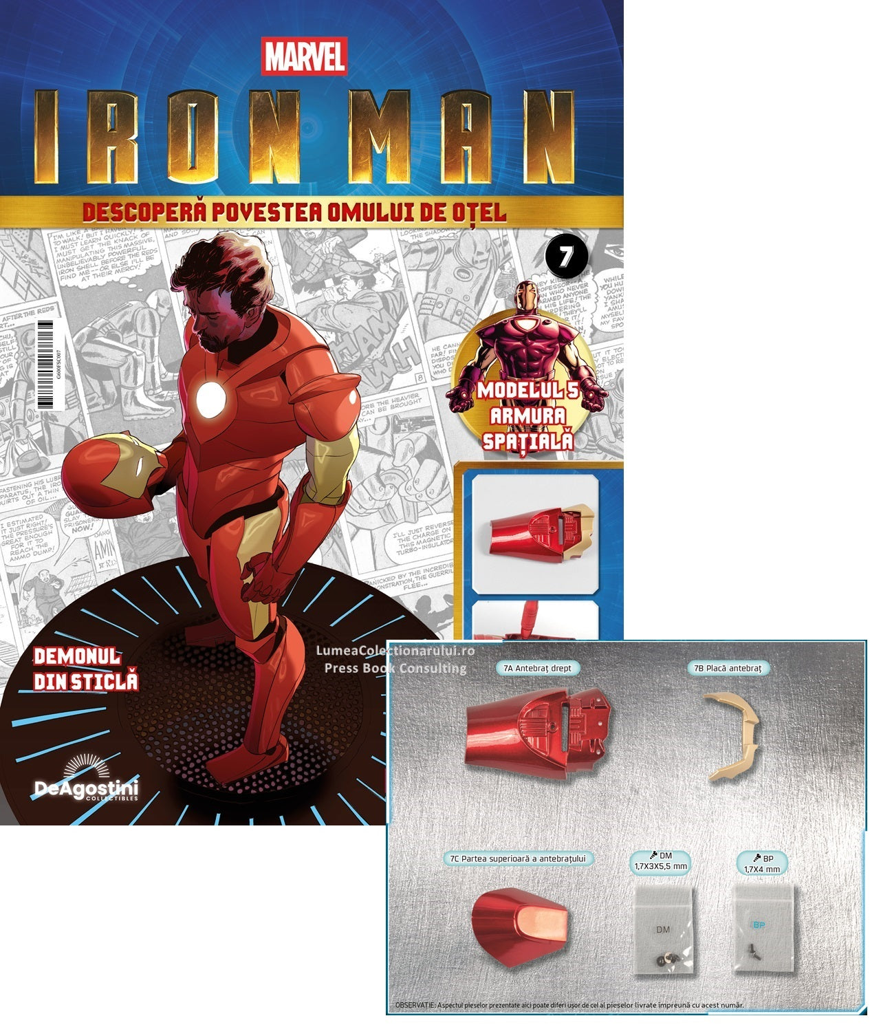 Macheta Iron Man - Armura MARK III nr.7, KIT construibil Deagostini
