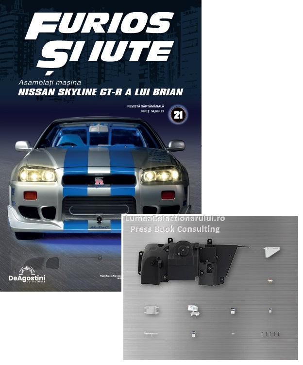Macheta auto Nissan Skyline GT-R R34 KIT nr.21, scara 1:8 Deagostini