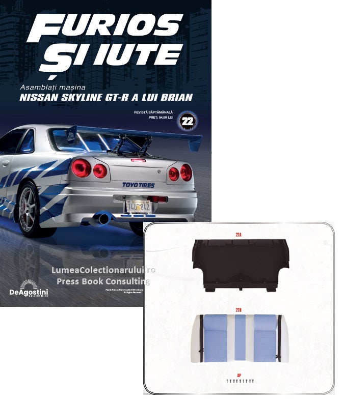 Macheta auto Nissan Skyline GT-R R34 KIT nr.22, scara 1:8 Deagostini
