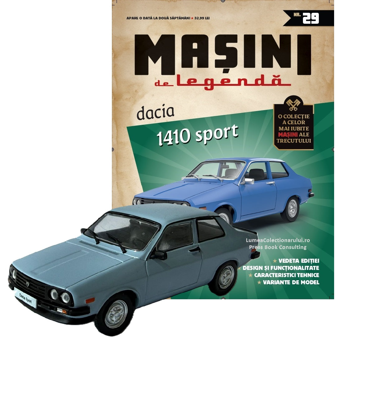 Macheta auto Dacia 1410 Sport Nr.29, 1:43 Masini de Legenda DeAgostini