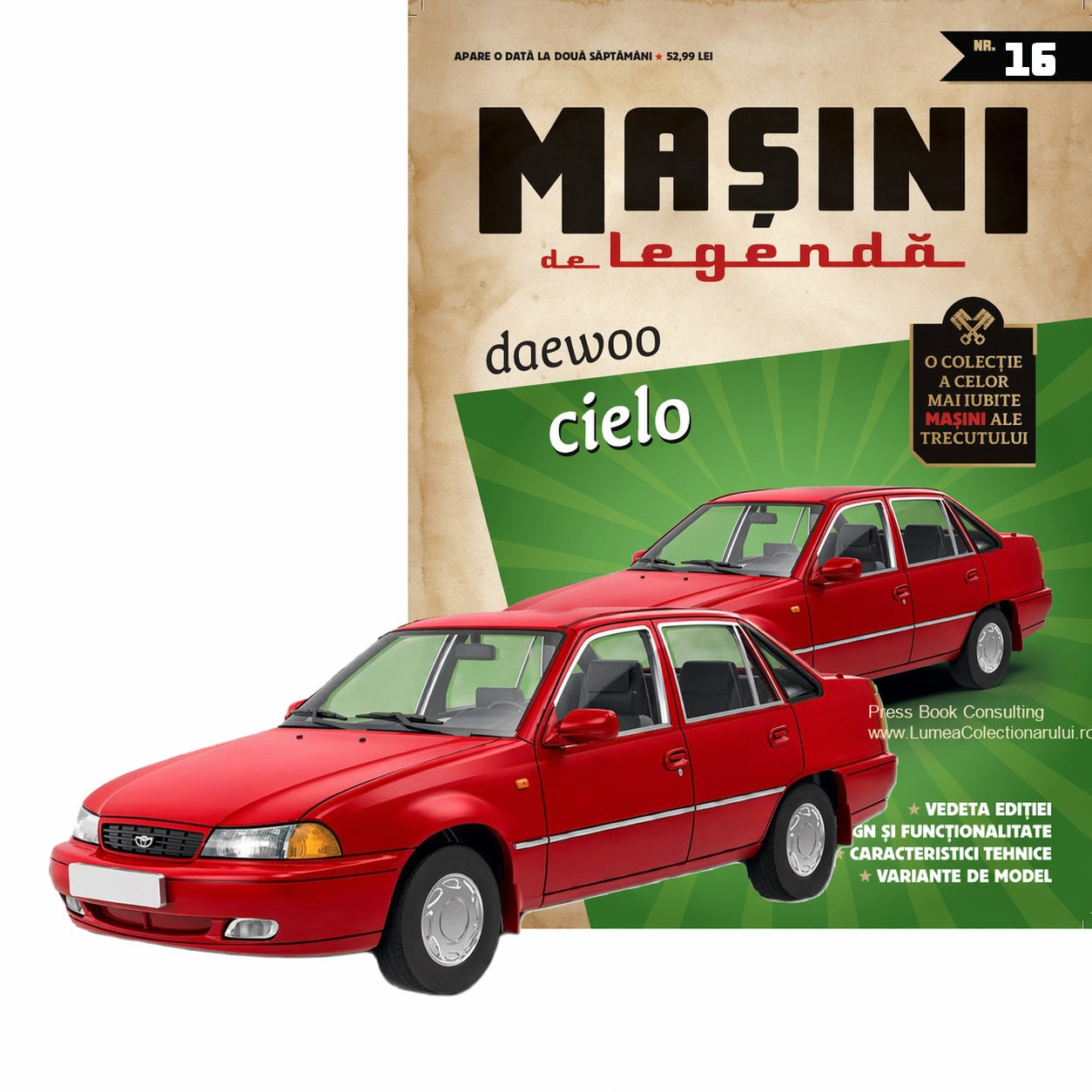 Macheta auto Daewoo Cielo Nr.16 Editia 2, 1:43 Masini de Legenda DeAgostini