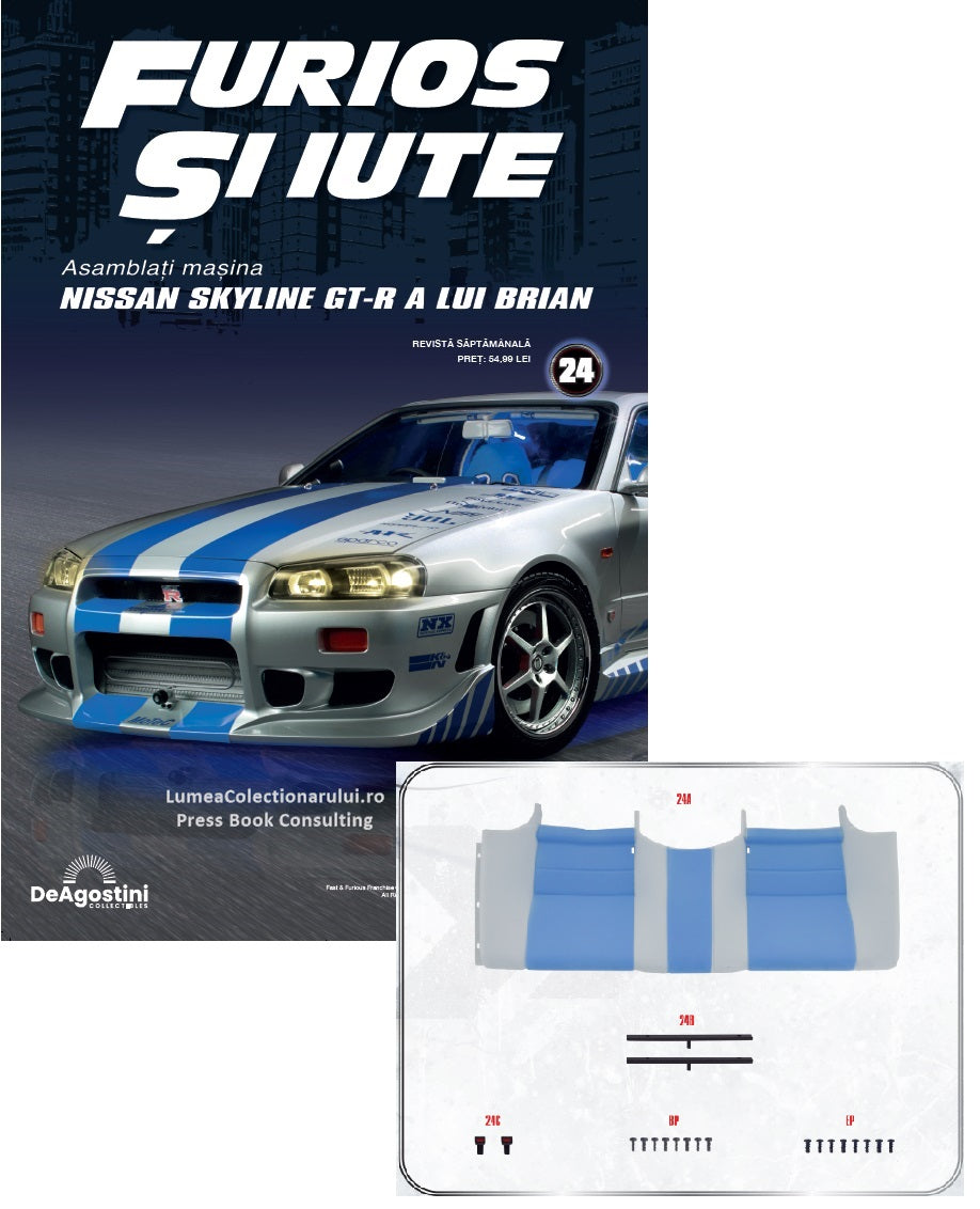 Macheta auto Nissan Skyline GT-R R34 KIT nr.24, scara 1:8 Deagostini