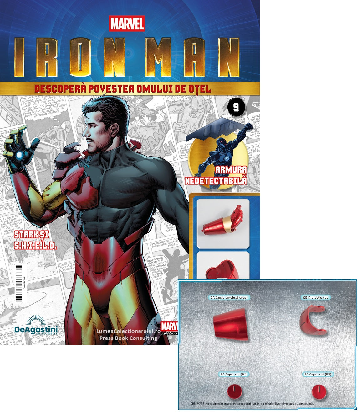Macheta Iron Man - Armura MARK III nr.9, KIT construibil Deagostini