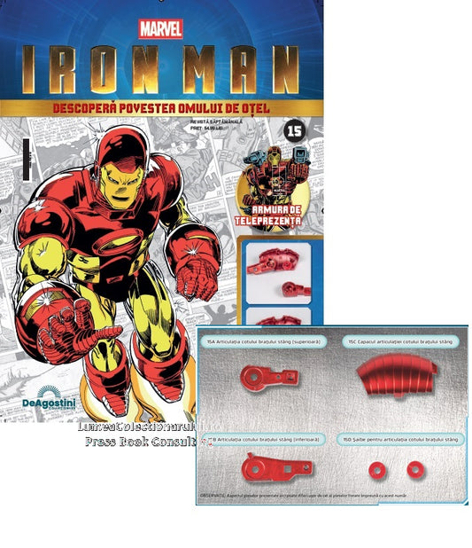 Macheta Iron Man - Armura MARK III nr.15, KIT construibil Deagostini